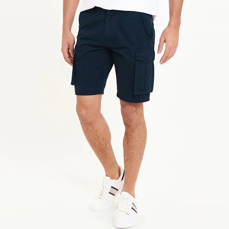 Men's Solid Color Casual Cargo Shorts