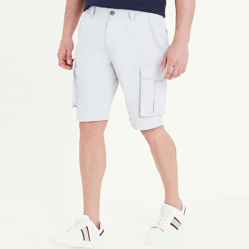 Men's Solid Color Casual Cargo Shorts