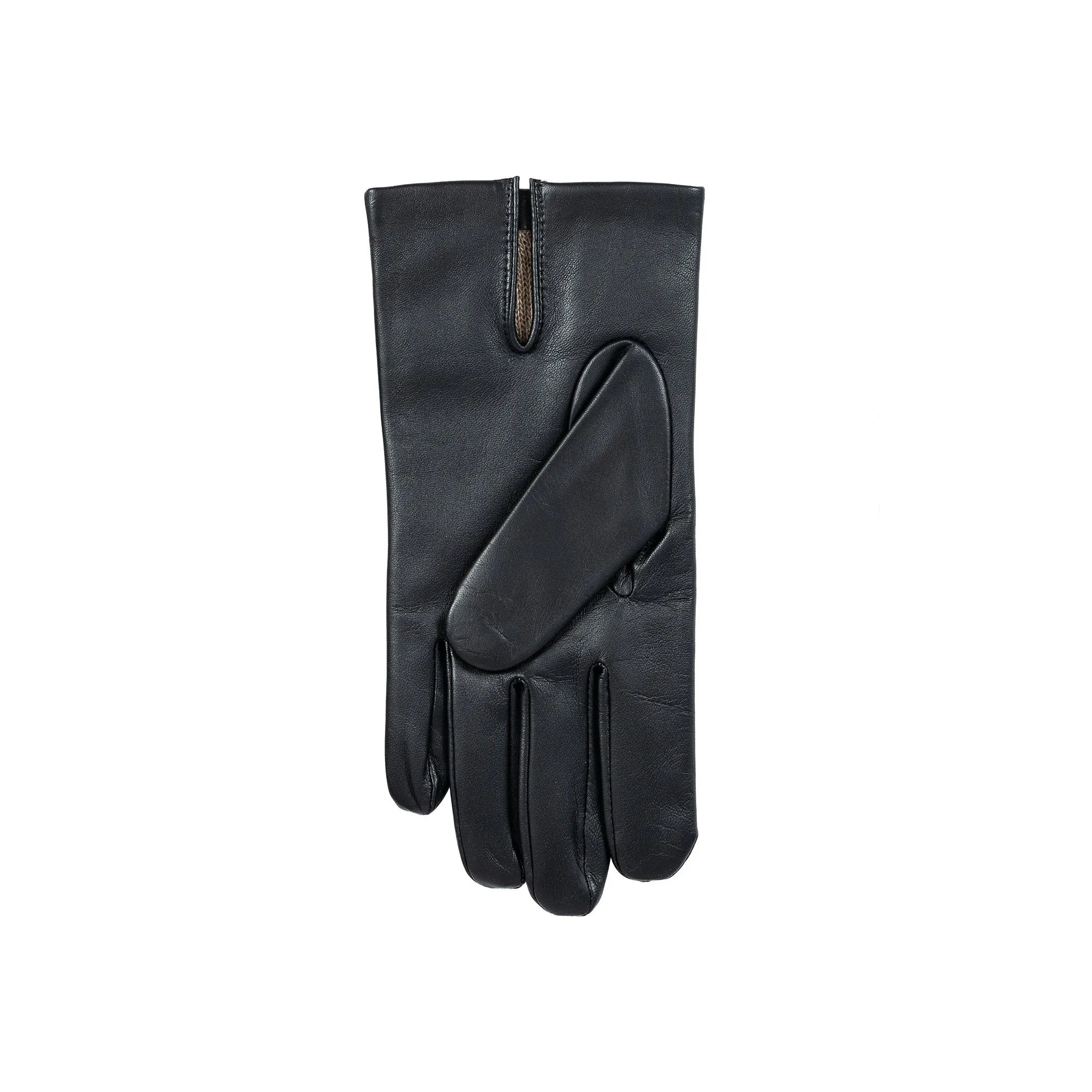 Men's Three-Point Cashmere-Lined Leather Gloves