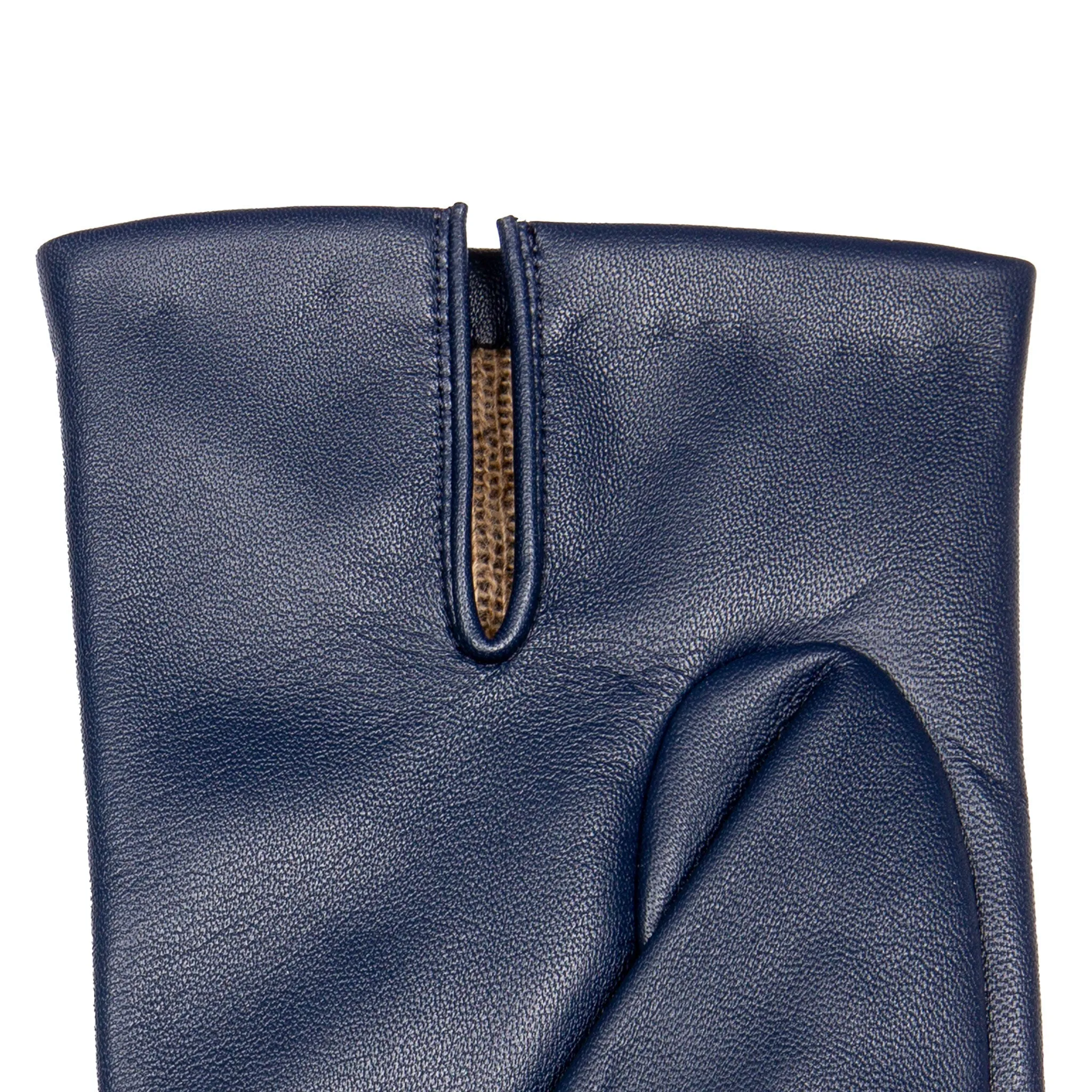 Men's Three-Point Cashmere-Lined Leather Gloves