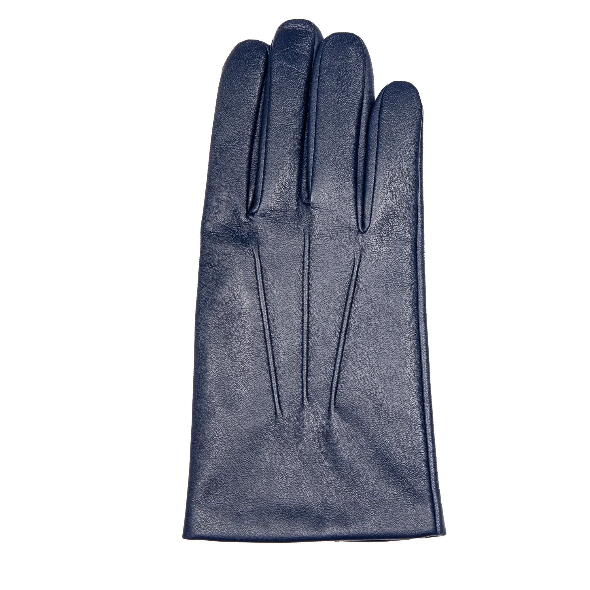 Men's Three-Point Cashmere-Lined Leather Gloves