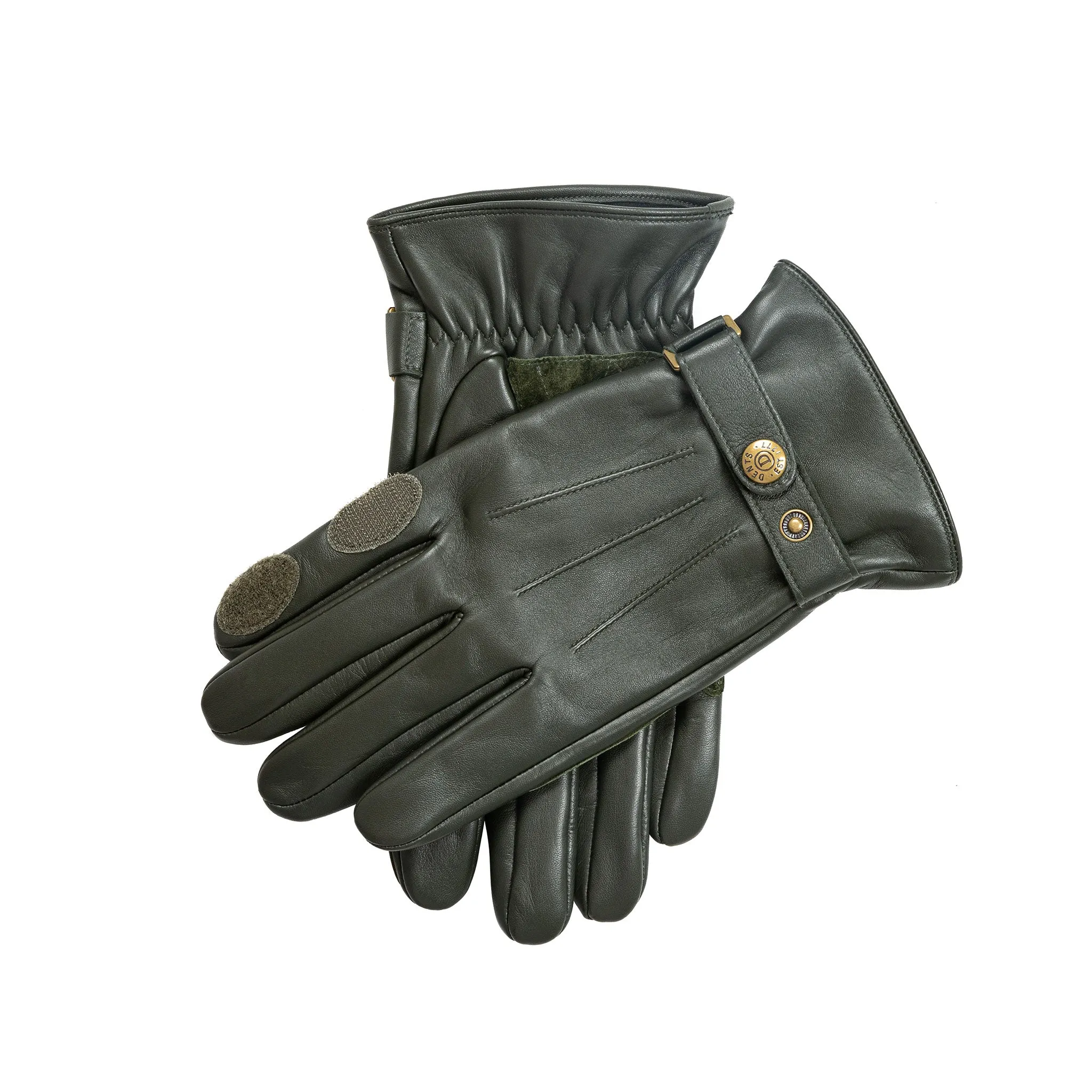 Men’s Water Resistant Three-Point Leather Shooting Gloves with Suede Palm