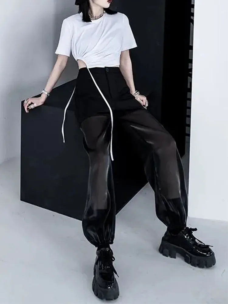 Mesh See Through Streetwear Cargo Pants