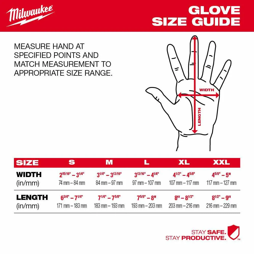 Milwaukee 48-73-8722 High Dexterity A2 Polyurethane Dipped Gloves - Large