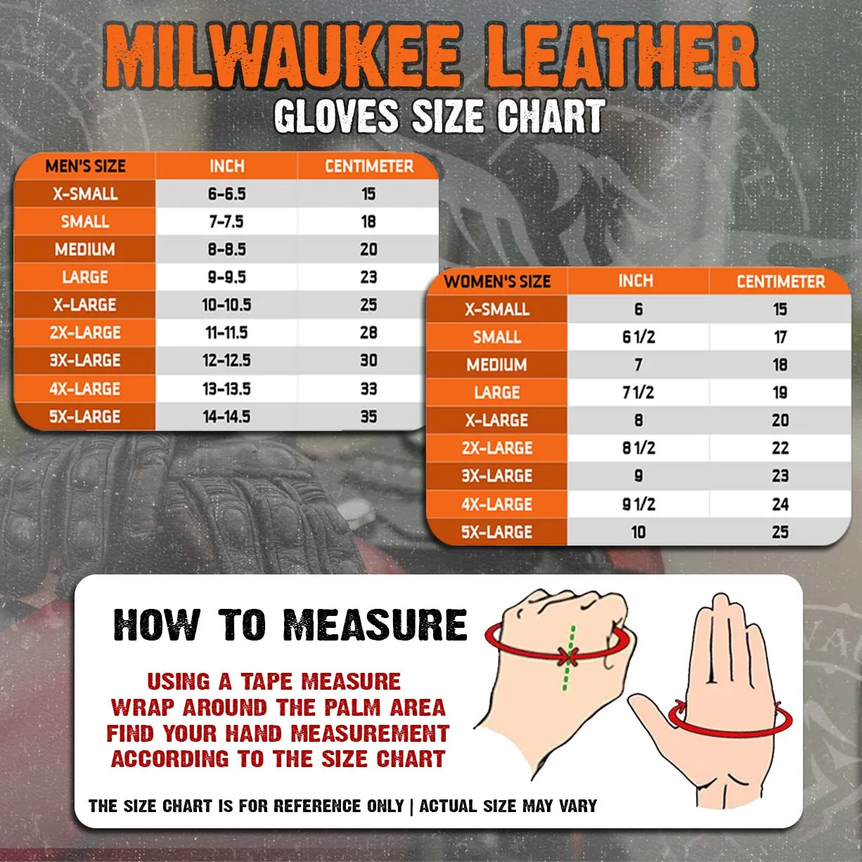 Milwaukee Leather MG7760 Women's Saddle Leather Gel Palm Lightweight Motorcycle Hand Gloves W/ Stylish ‘Wrist Detailing’