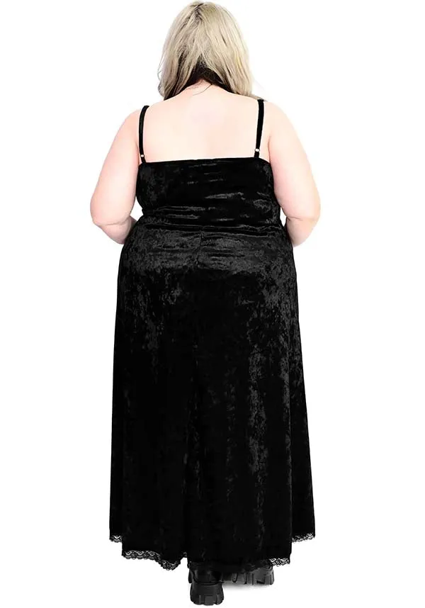 Miss World [Black Velvet] | MAXI DRESS