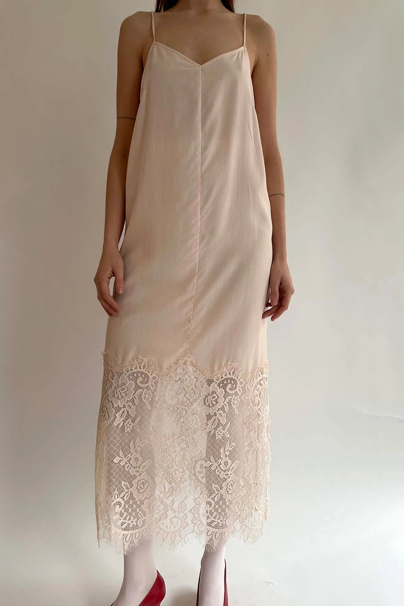 MR. LARKIN, Merci Slip Dress, Peach Dust