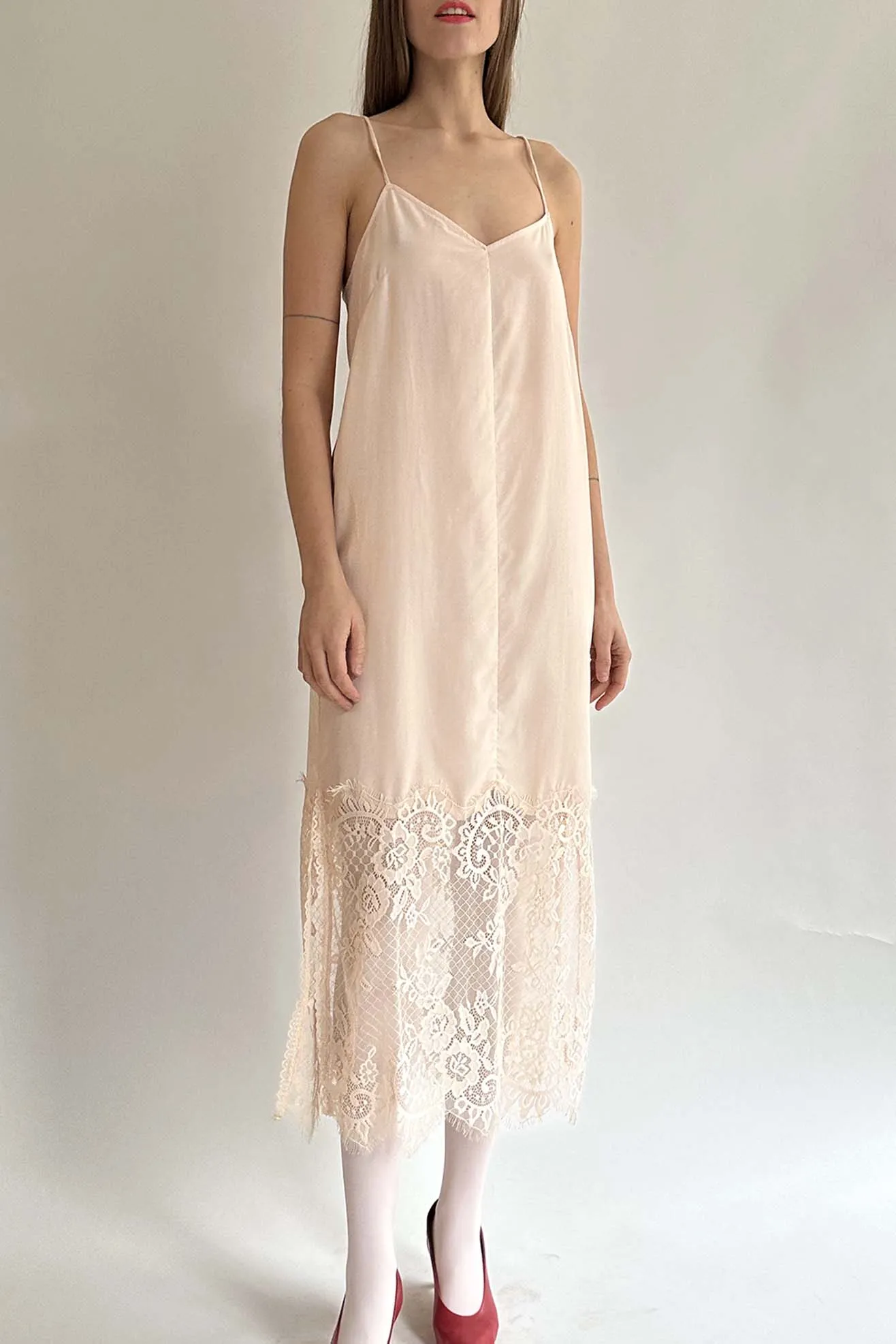 MR. LARKIN, Merci Slip Dress, Peach Dust