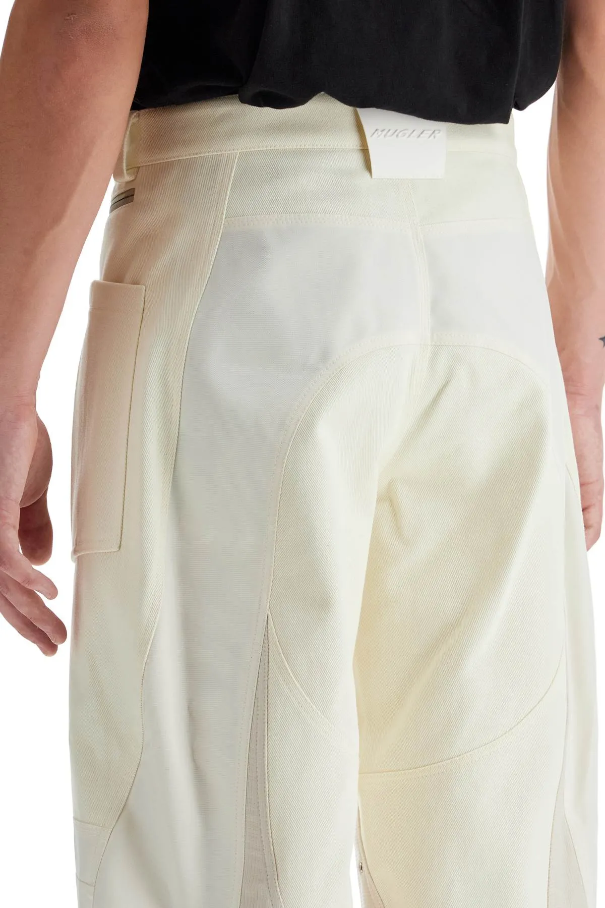 Mugler patchwork cargo pants with