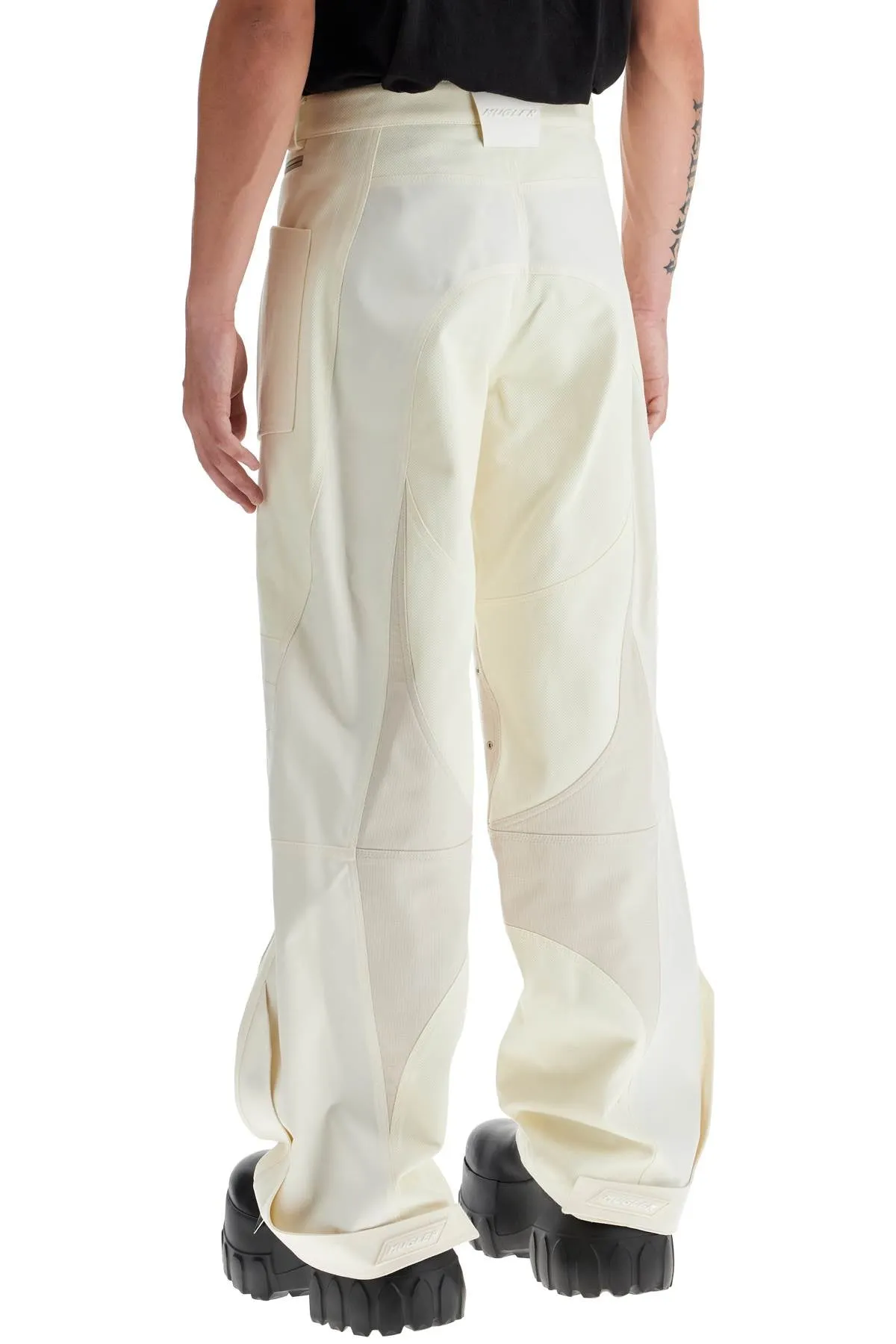 Mugler patchwork cargo pants with