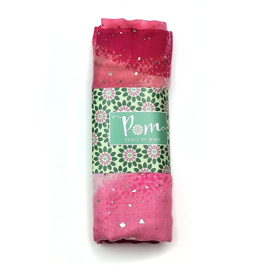 Multi Pink Speckle Foil Scarf - Pink