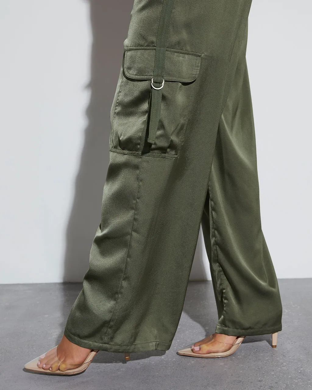 Never Impossible Satin Cargo Pants