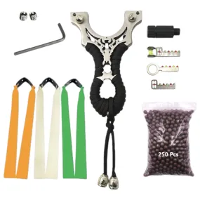 New Spider Black Strap Stainless Steel Slingshot