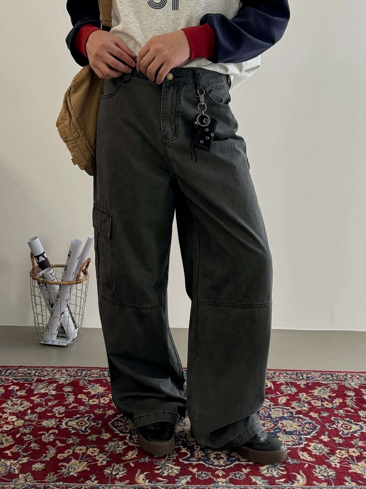 Nine Asymmetric Pocket Cargo Pants