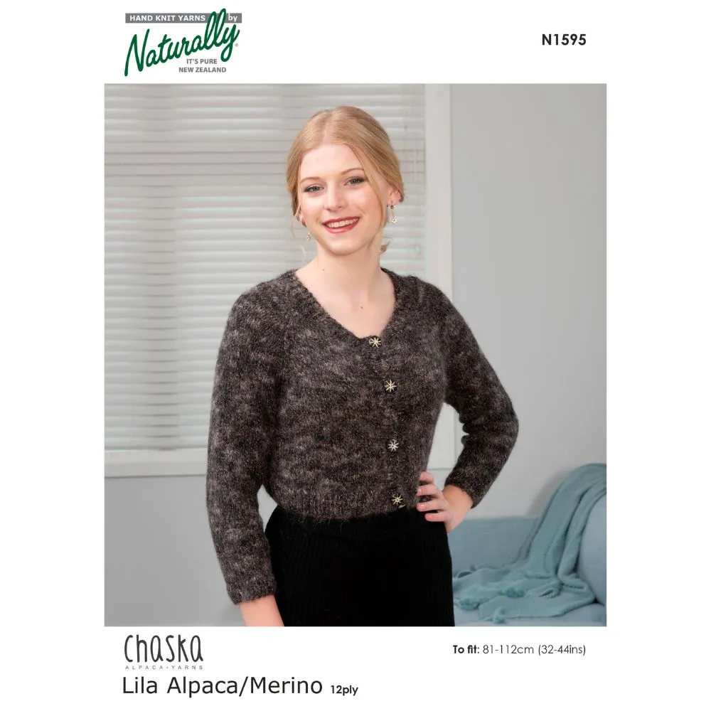 Oversized Cropped Jacket Knitting Pattern (N1595)