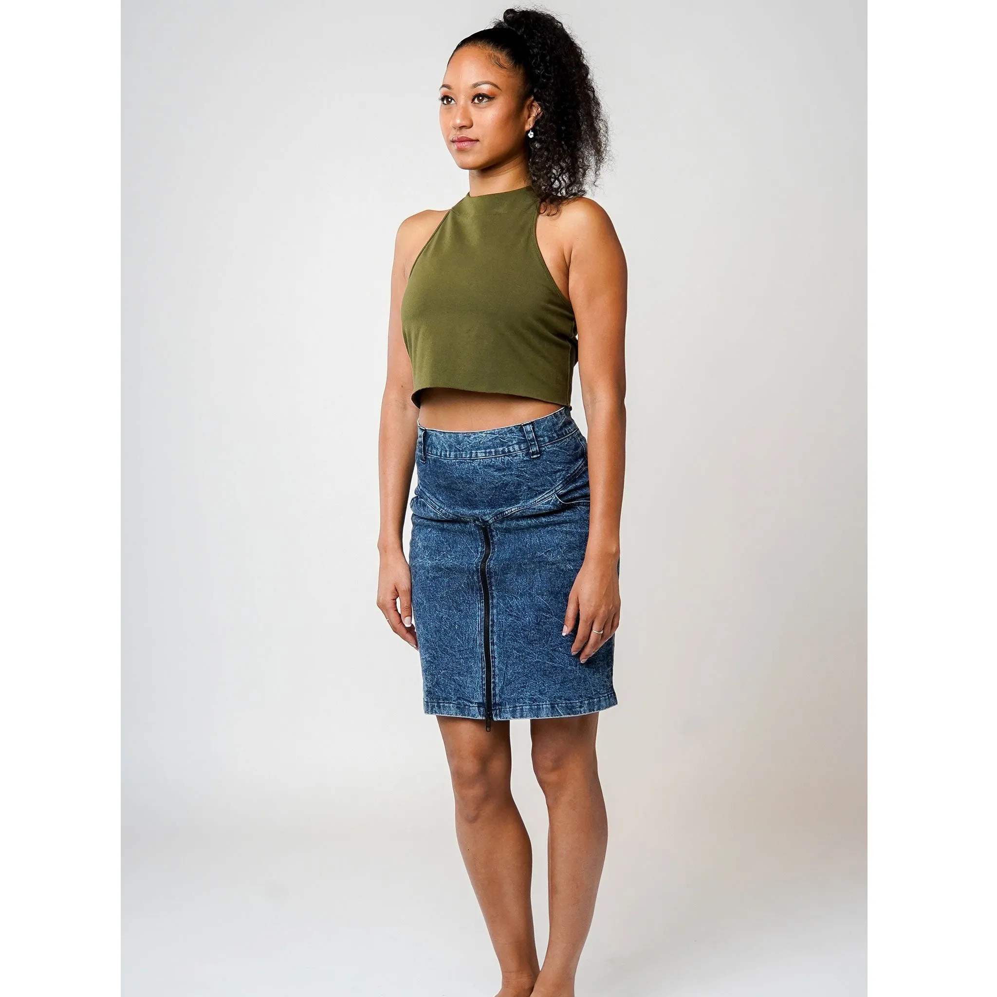 PENCIL SKIRT [Acid Wash]