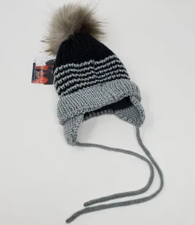 Perlim pinpin pom knit hat NWT