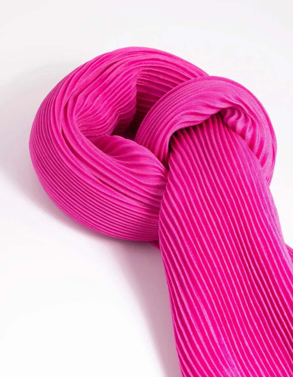 Pink Pleated Satin Bandana Hair Scarf