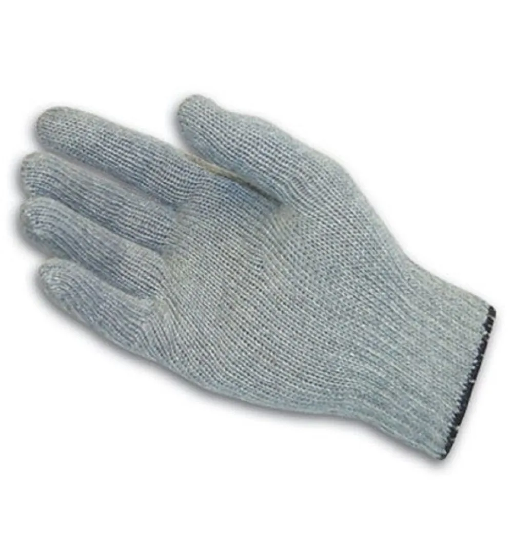 PIP 35-C500/M Seamless Knit Cotton/Polyester Glove, Gray, Medium, 1 Dozen