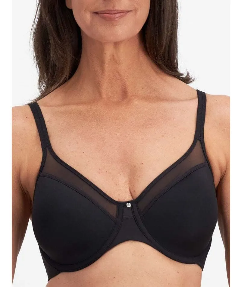 Playtex Ultralight Illusion Neckline Underwire Bra - Black