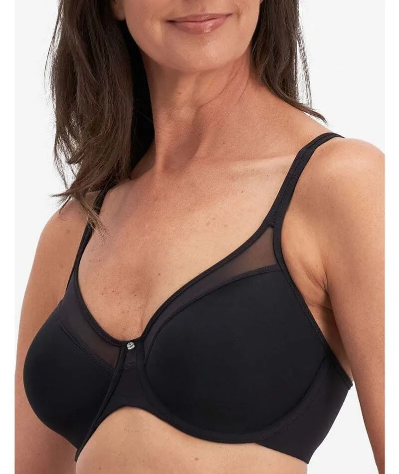 Playtex Ultralight Illusion Neckline Underwire Bra - Black