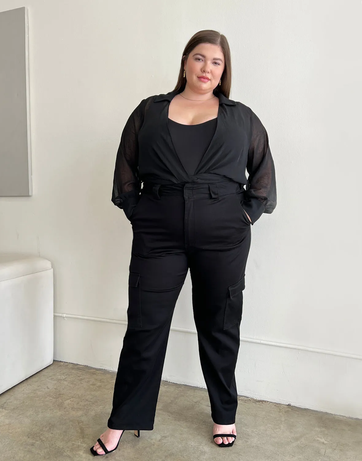 Plus Size Stretch Cargo Pants