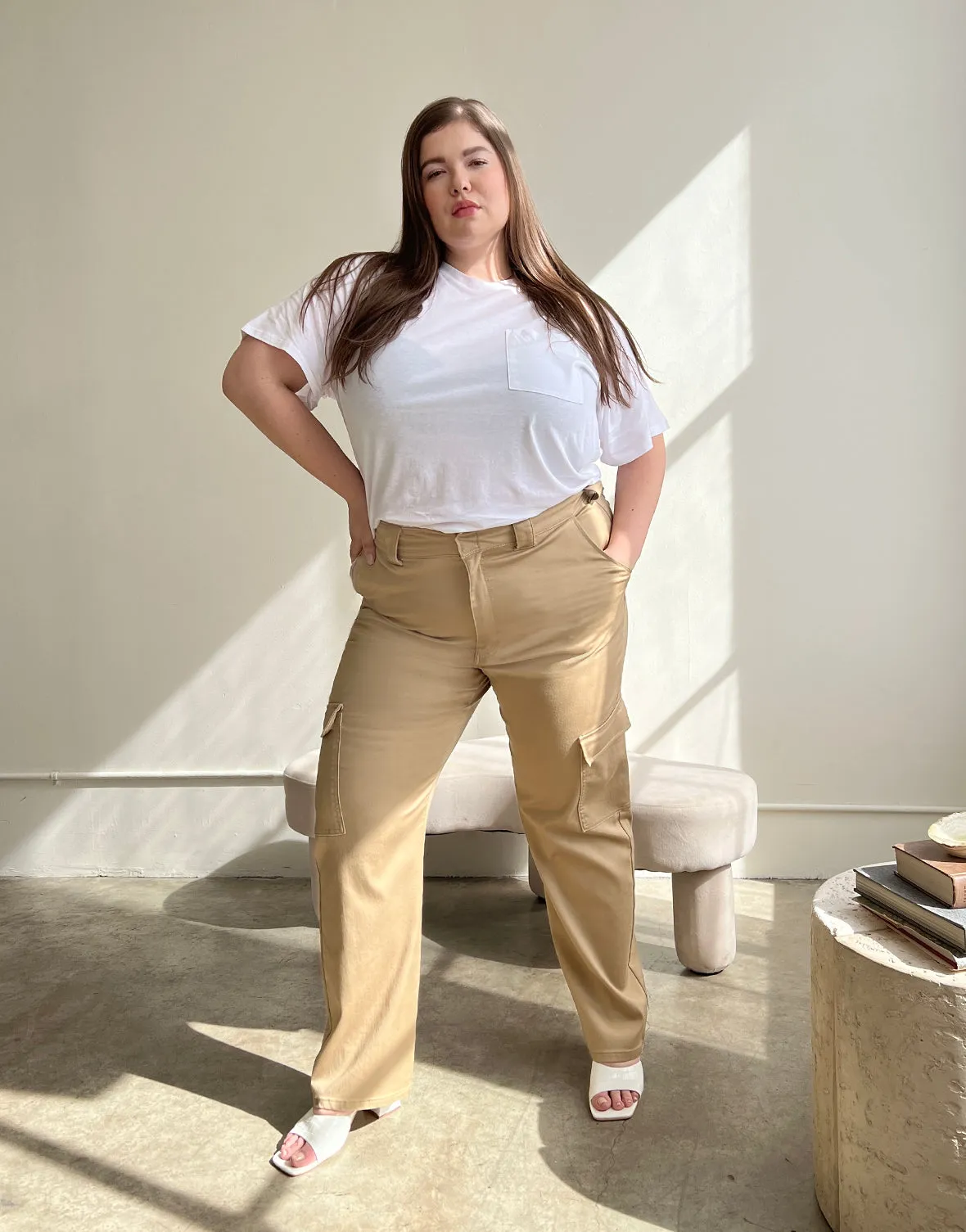 Plus Size Stretch Cargo Pants