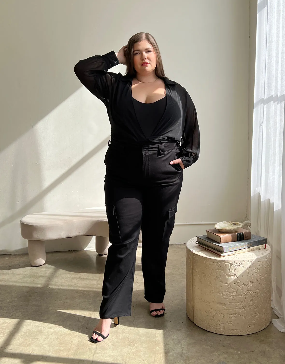 Plus Size Stretch Cargo Pants