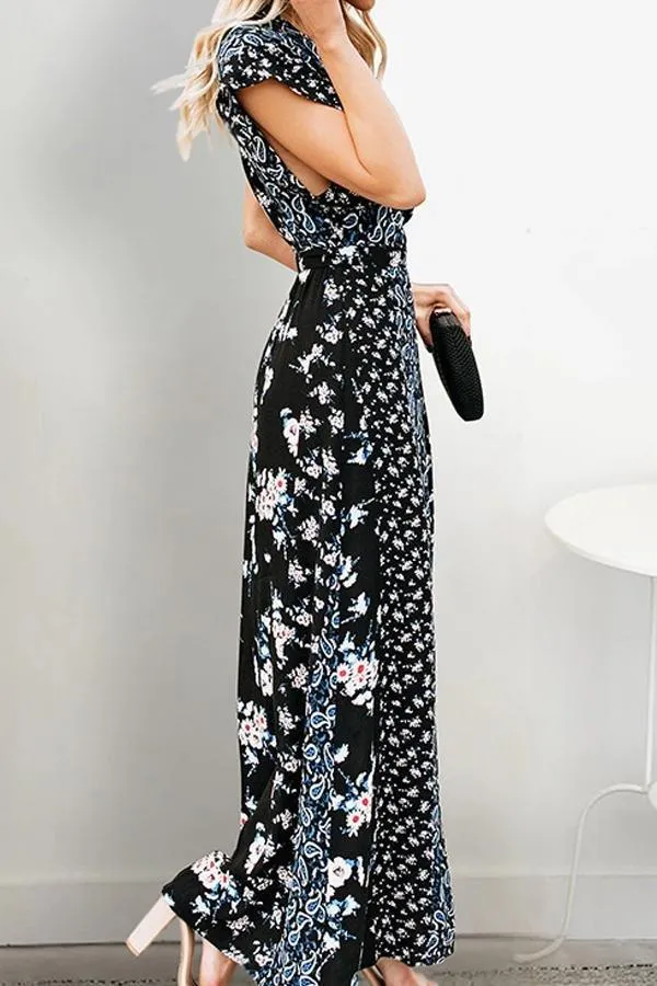 Polka Dot High Waisted Maxi Dress