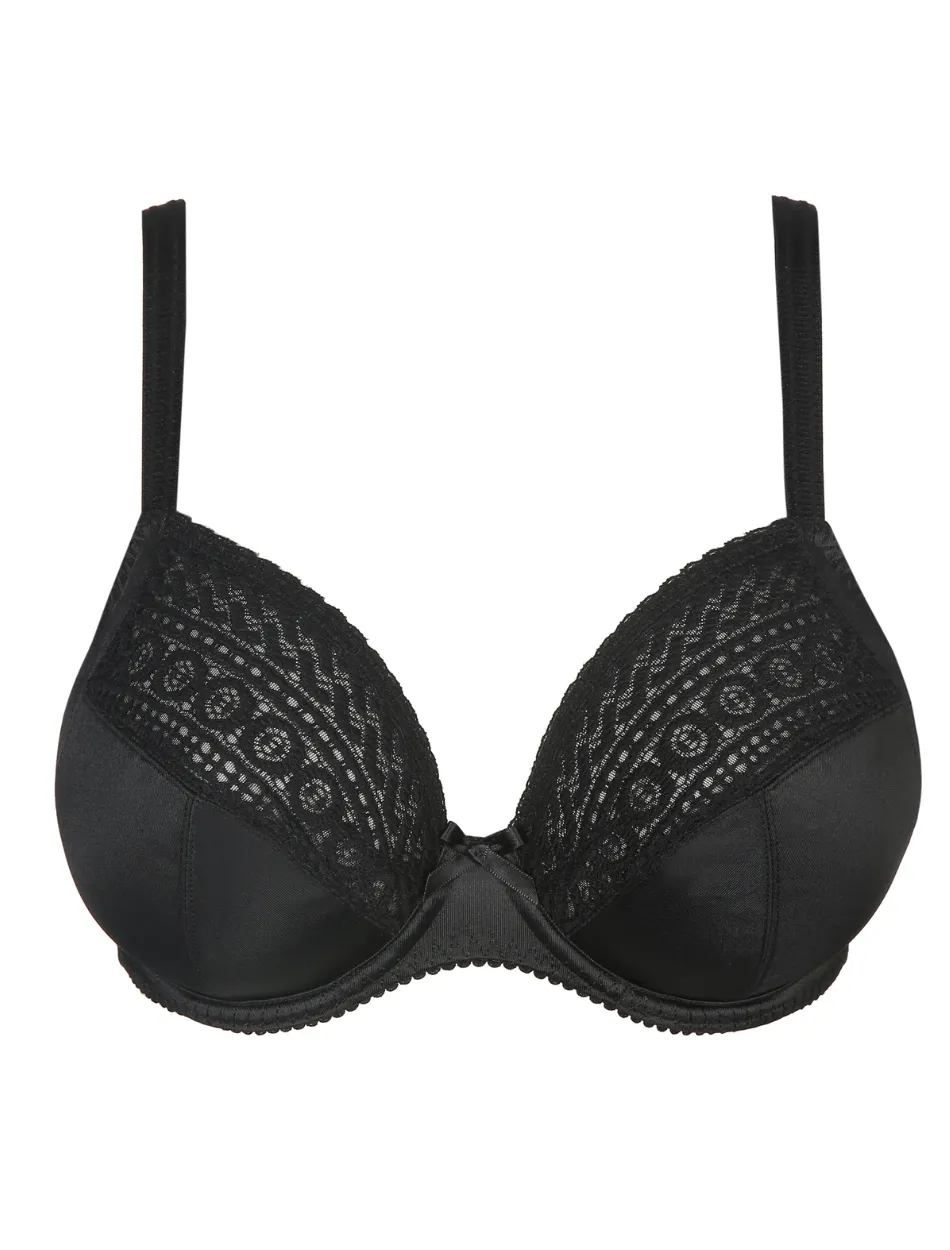 PrimaDonna Montara Plunge Cup Wire Bra, Black | Black Primadonna Montara bra | PrimaDonna Black Plunge Bra