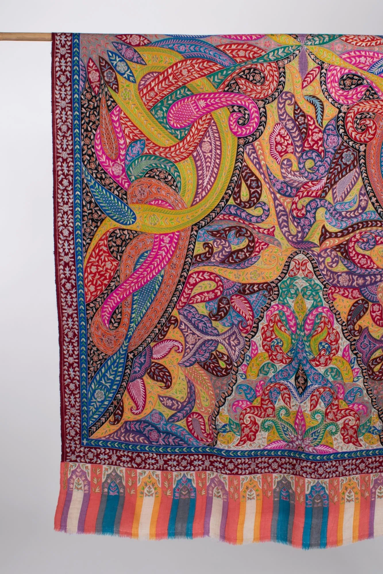 Pure Pashmina Kalamkari Shawl - SUNDER