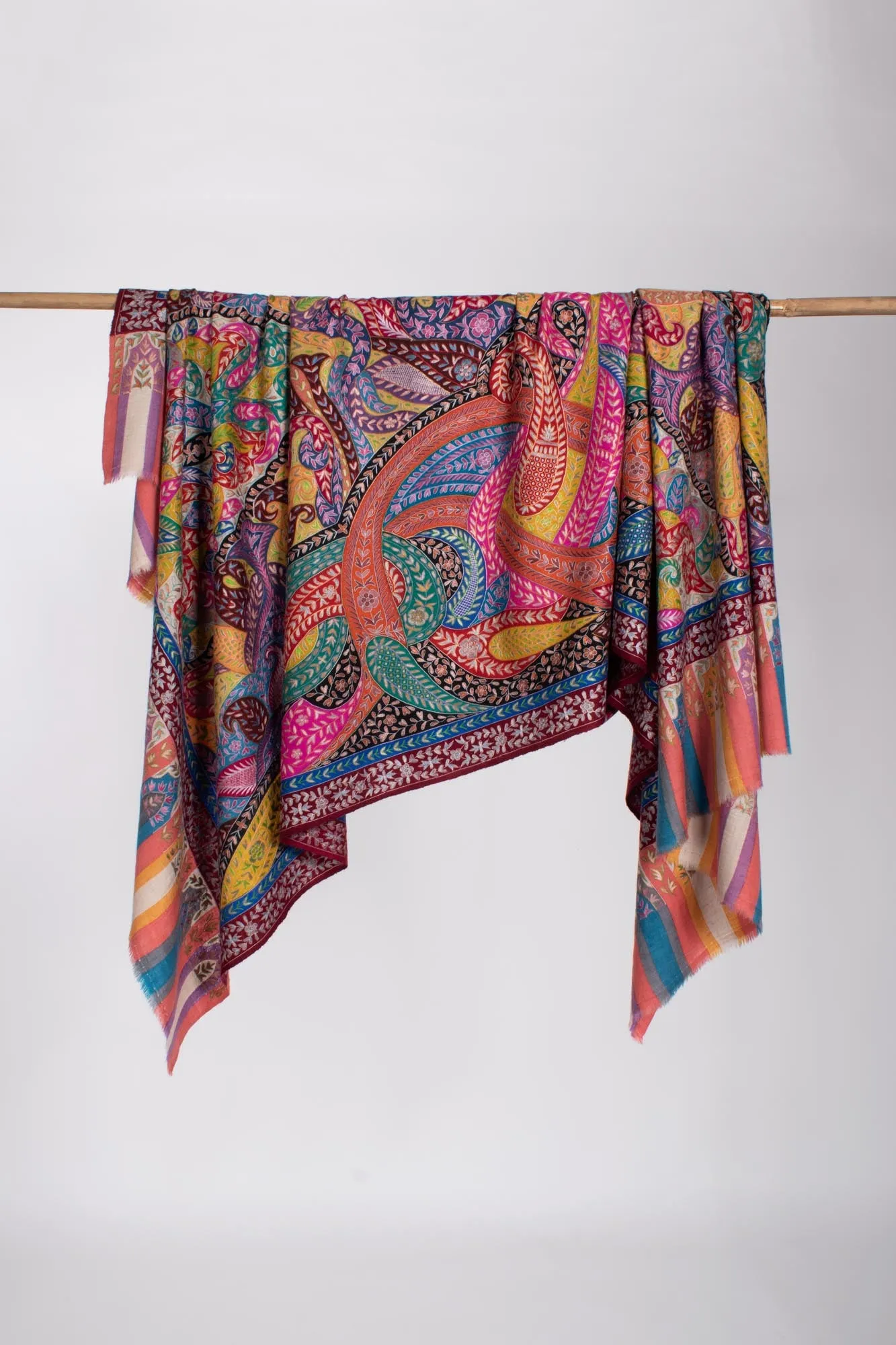 Pure Pashmina Kalamkari Shawl - SUNDER