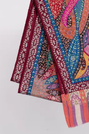 Pure Pashmina Kalamkari Shawl - SUNDER