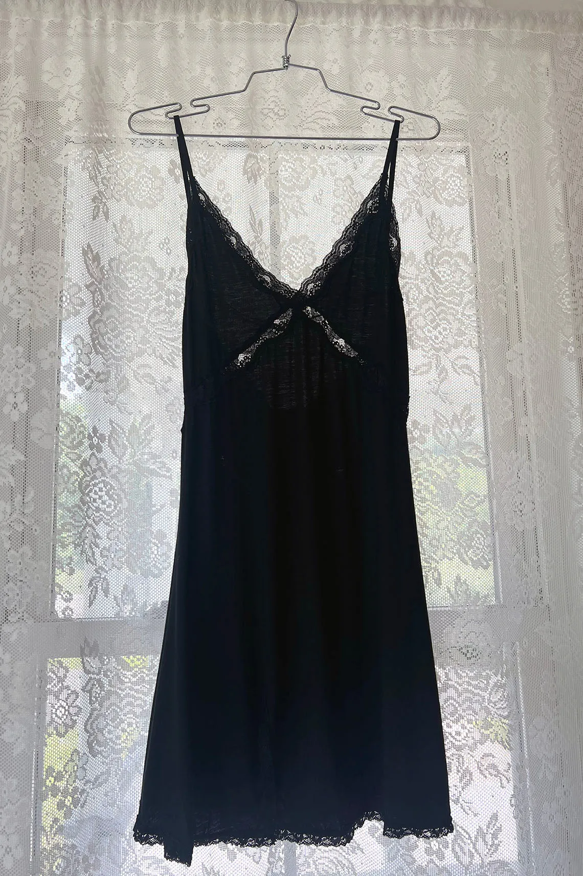 RETIRING 12/31 Ghostwriter Slip Dress in Black Tencel Modal Jersey