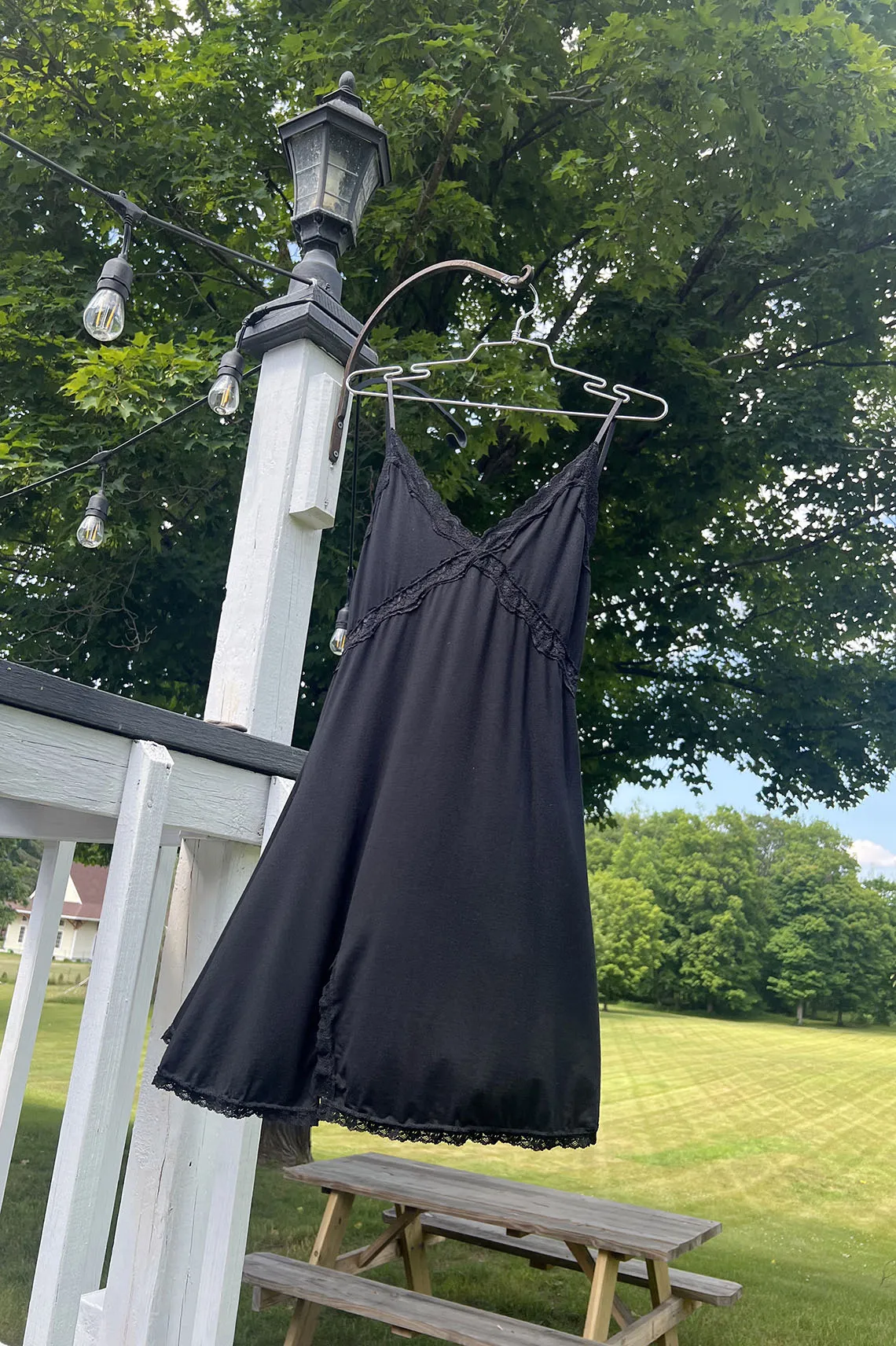 RETIRING 12/31 Ghostwriter Slip Dress in Black Tencel Modal Jersey