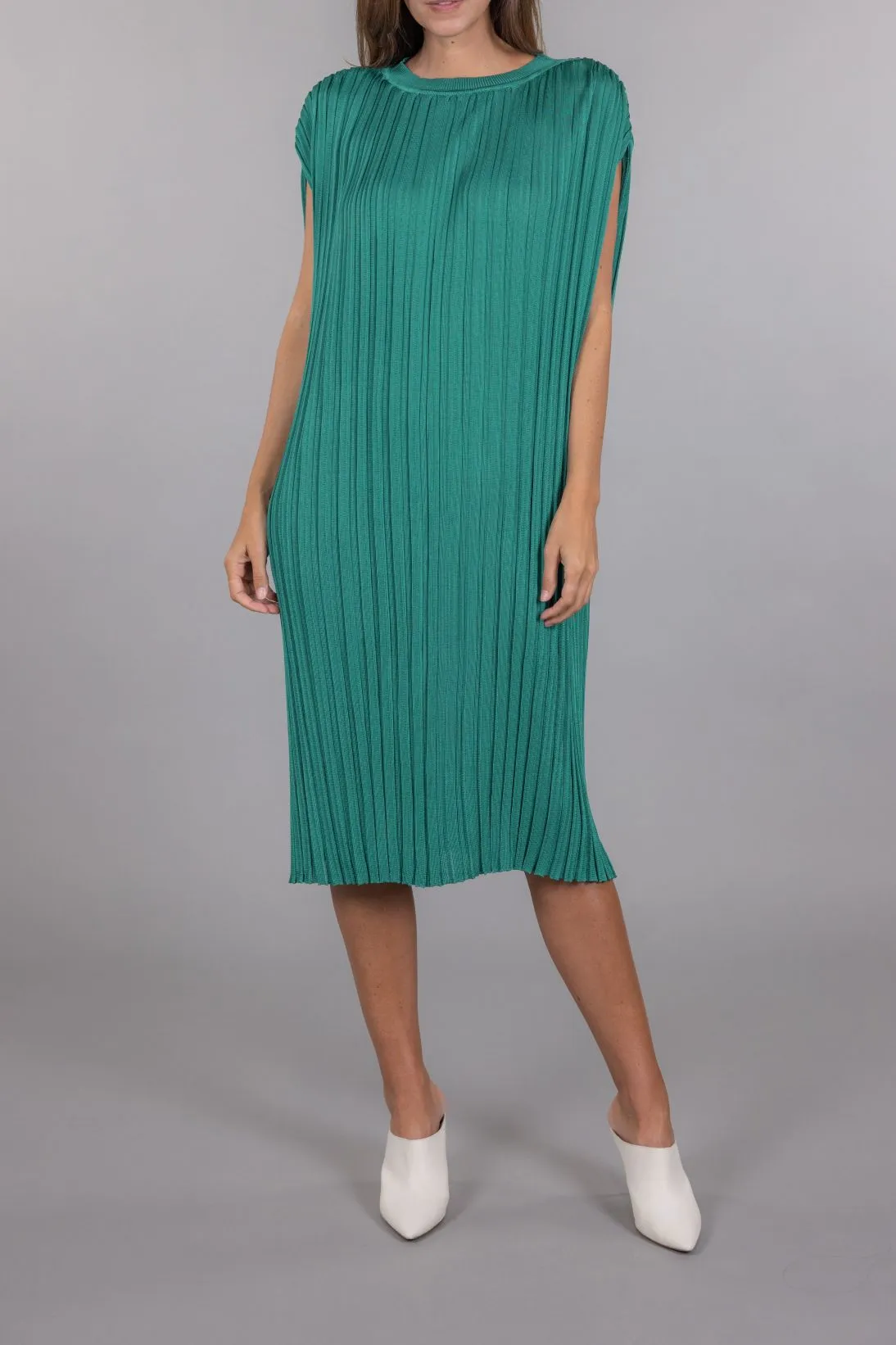 RIBBED VISCOSE DRESS