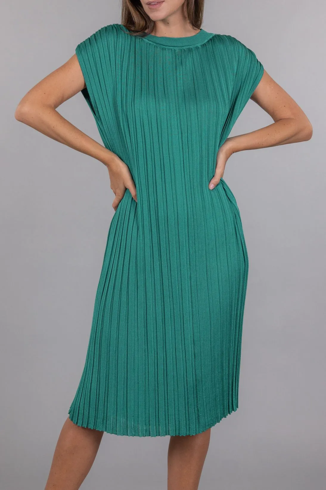 RIBBED VISCOSE DRESS