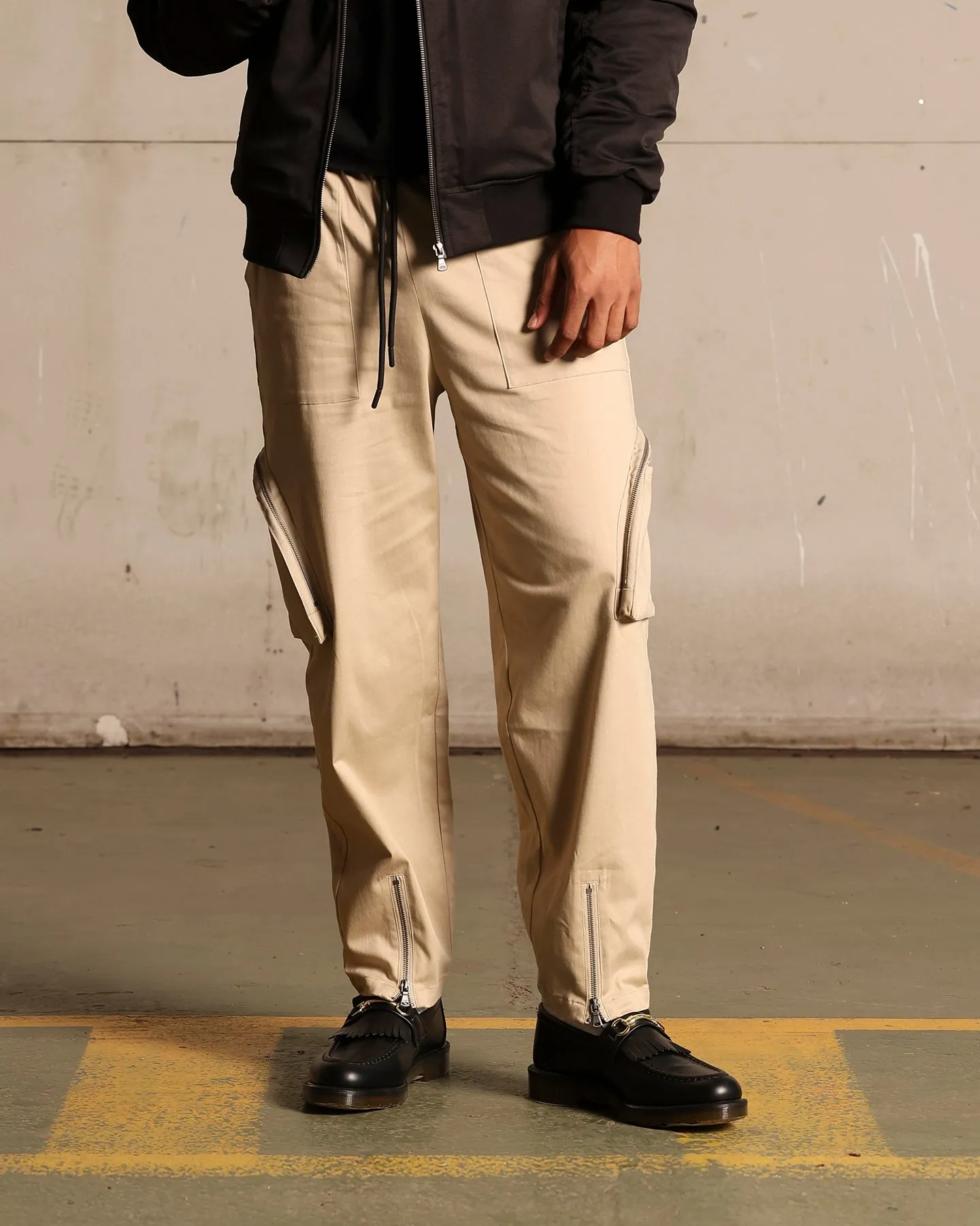 Saint Morta Gallery Zip Cargo Pants Stone