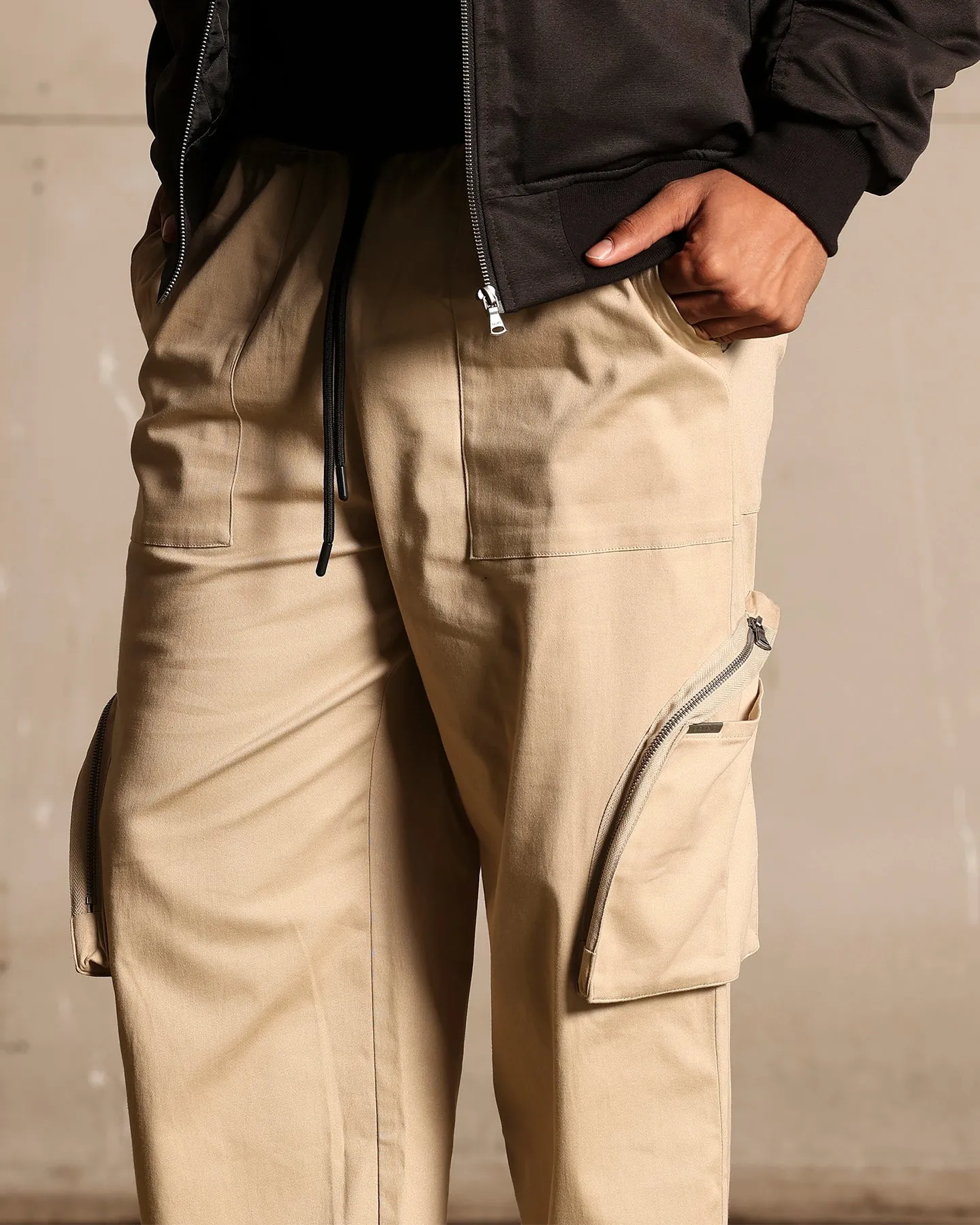 Saint Morta Gallery Zip Cargo Pants Stone