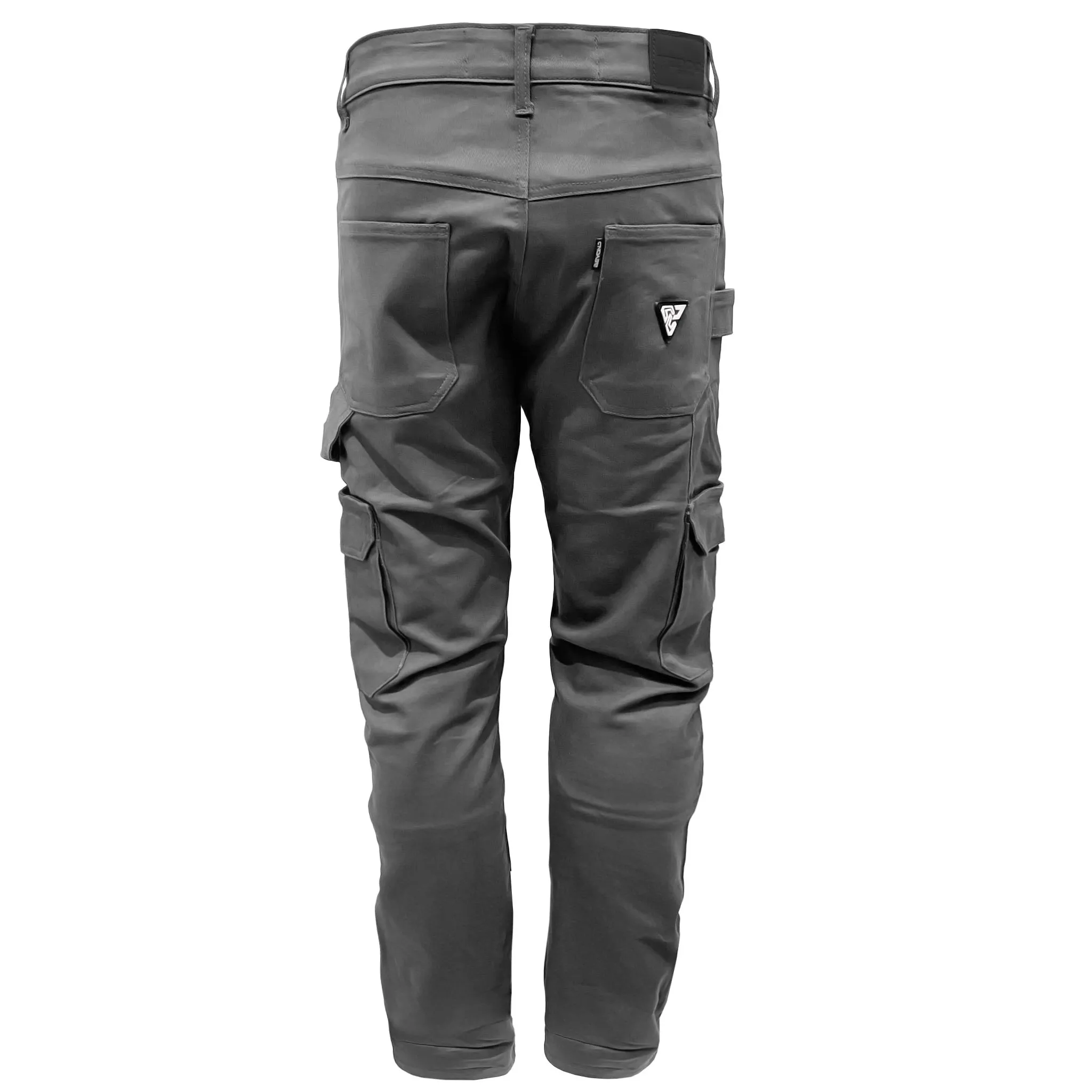 SALE Relaxed Fit Cargo Pants - Grey with Pads