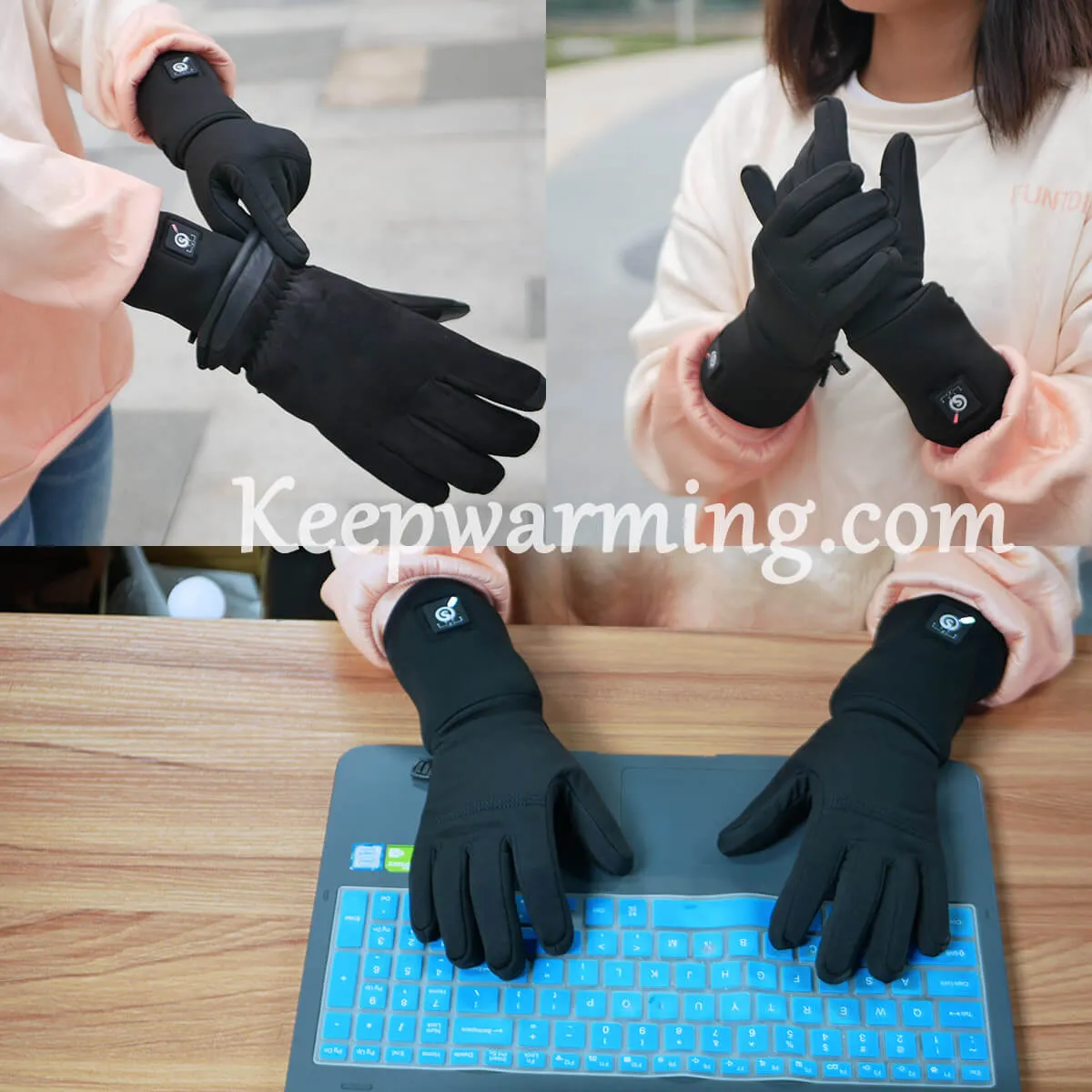 Savior Thin Heated Gloves Liners For Men And Women | Electric Fingertip Touch Screen Warming Gloves