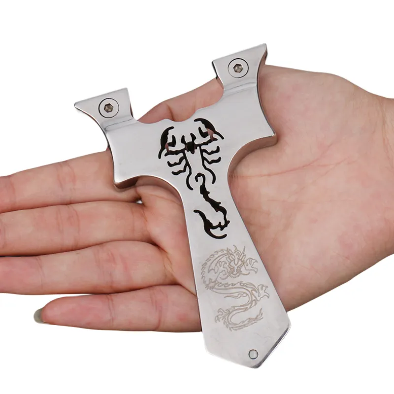 Scorpion Cut Stainless Steel Slingshot