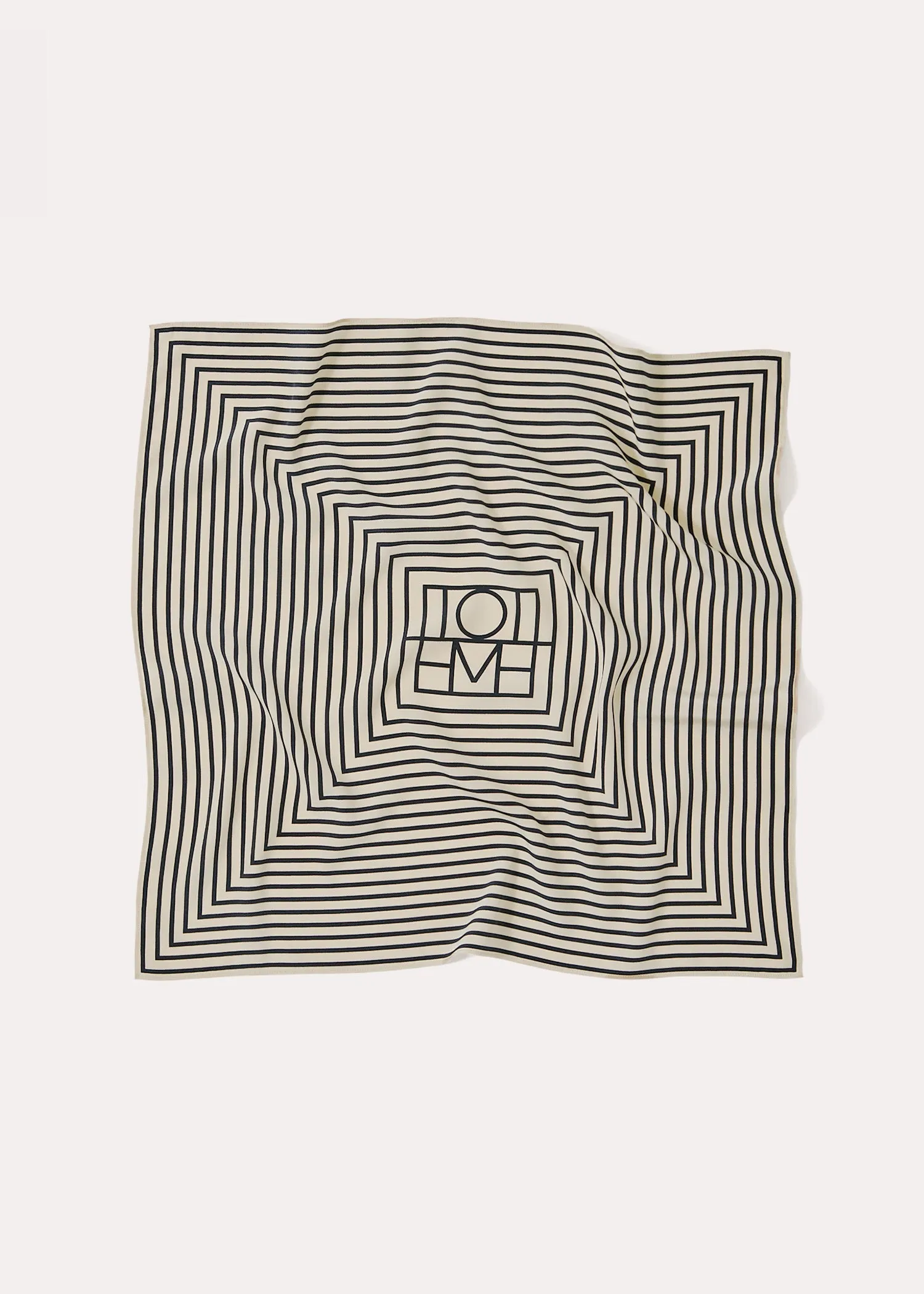 Signature monogram silk scarf crème