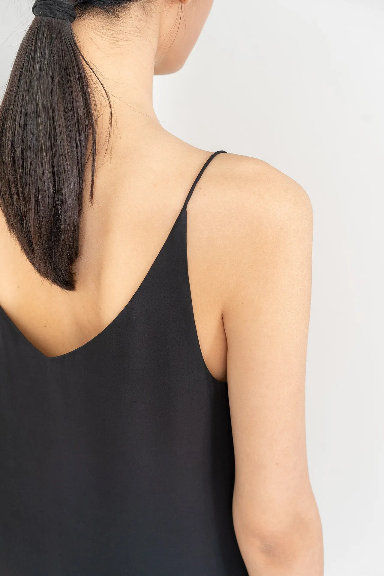 Silk V Neck Slip Dress