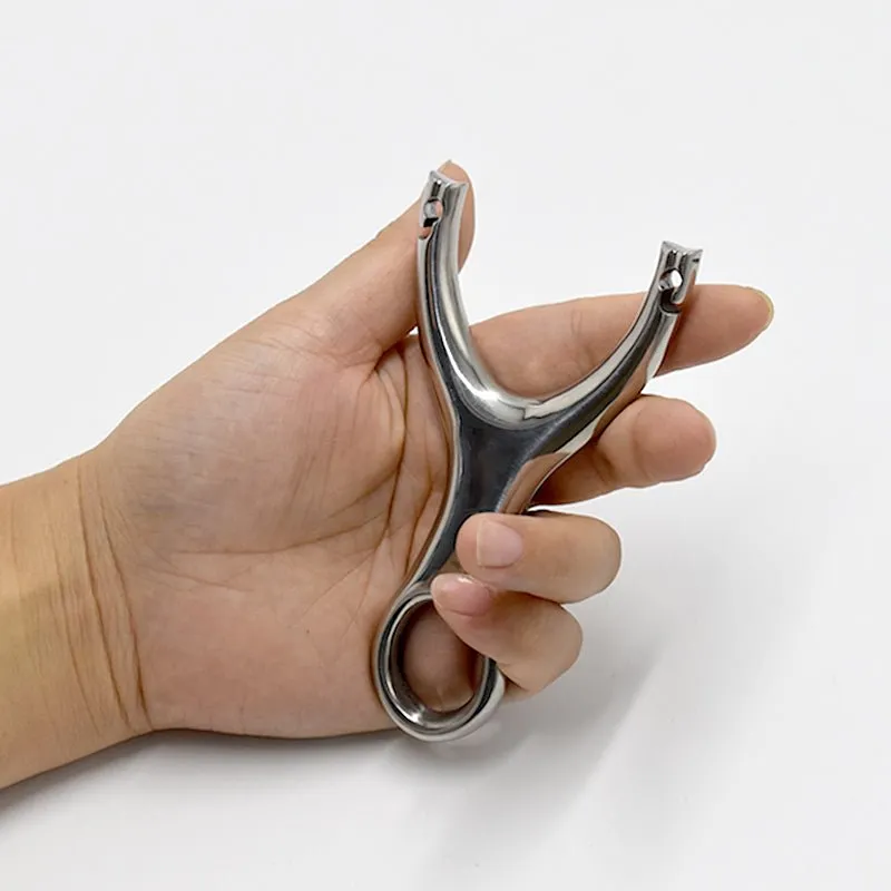 Sleek and Hot Stainless Steel Slingshot