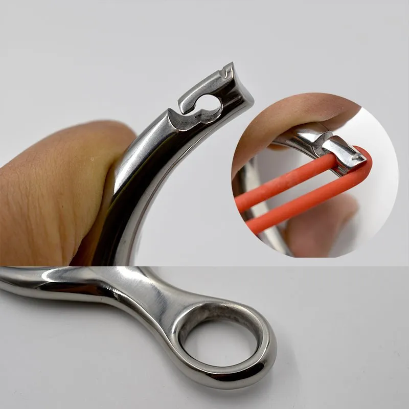 Sleek and Hot Stainless Steel Slingshot