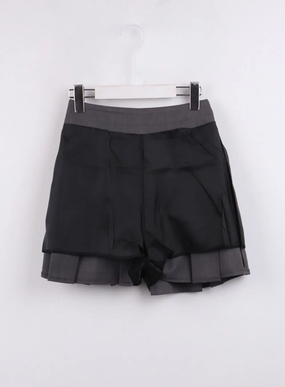 Solid Pleated Mini Skirt CJ425