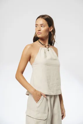 Sophie Linen Top - Natural