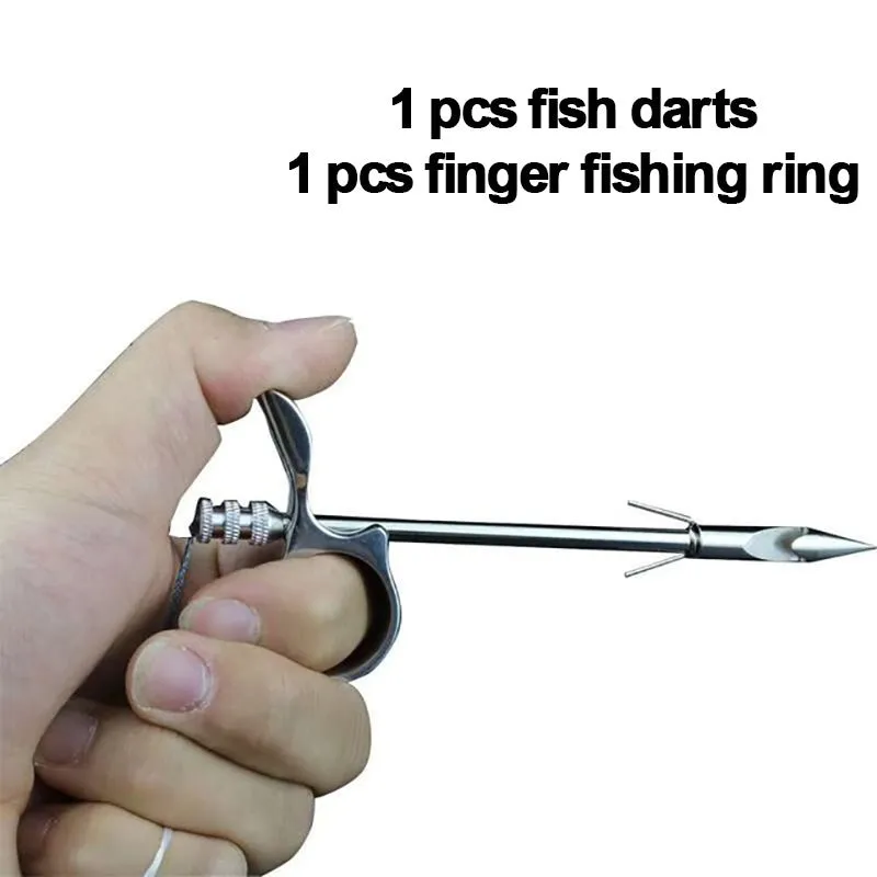 Stainless Steel Finger Launcher Ring with Dart