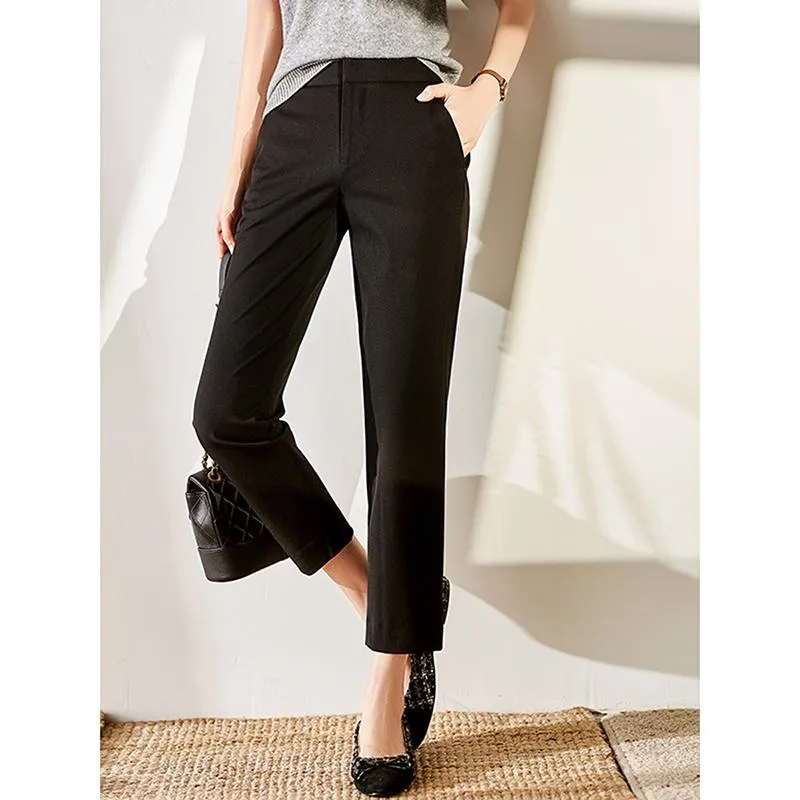 Straight Trousers Slim-Fit Casual Slimming Exquisite Classic Ankle Cut Pants